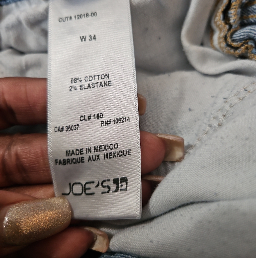 Joe's Jeans Blue Denim Jeans - Picture 4 of 5
